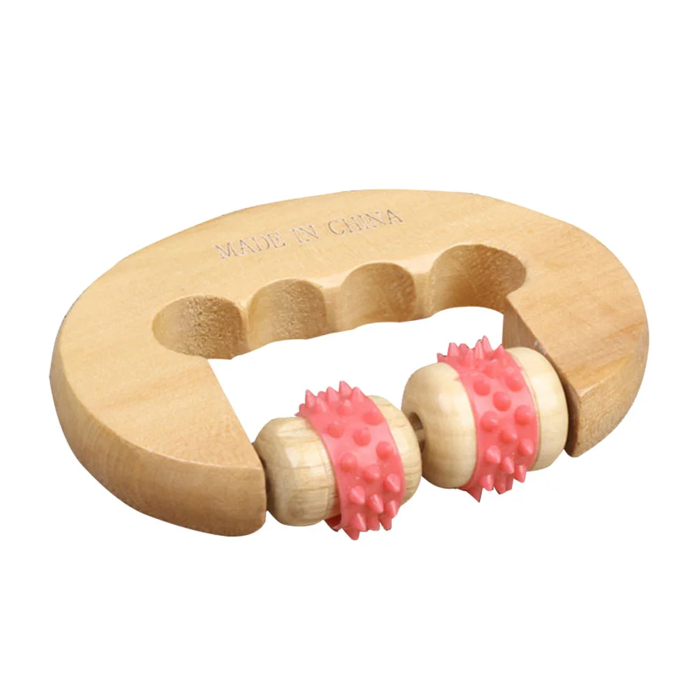 1pc Lady Handheld Wooden Rollers Health Body Palm Foot Head Roller for Men and (12x85x15cm)