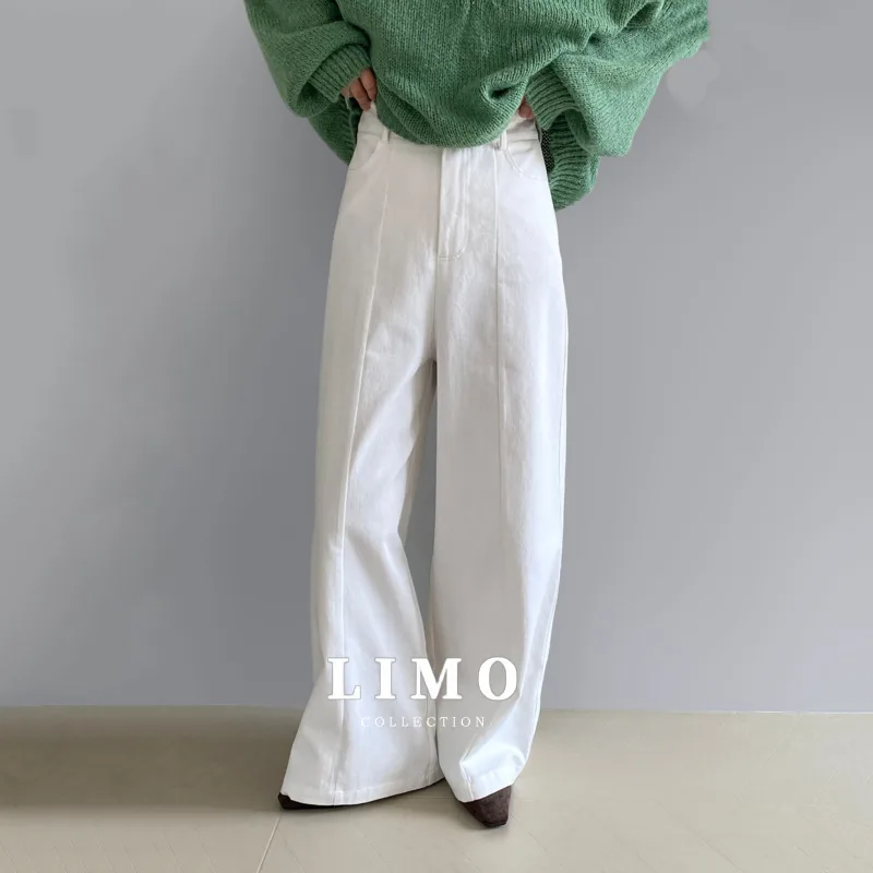 

LIMO 2025 Autumn Winter Cotton Wide Leg Pants for Women Fashion High Waist Lounge Trousers Casual Streetwear Chic Office Pants