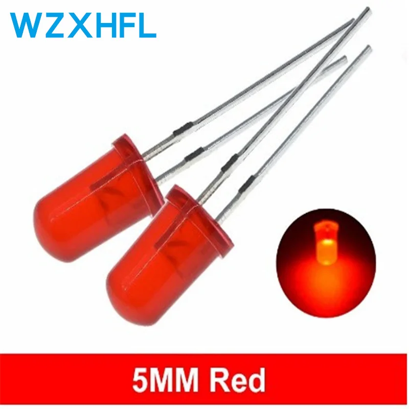 100 pz/lotto 3mm 5mm LED rosso verde giallo blu bianco F3 F5