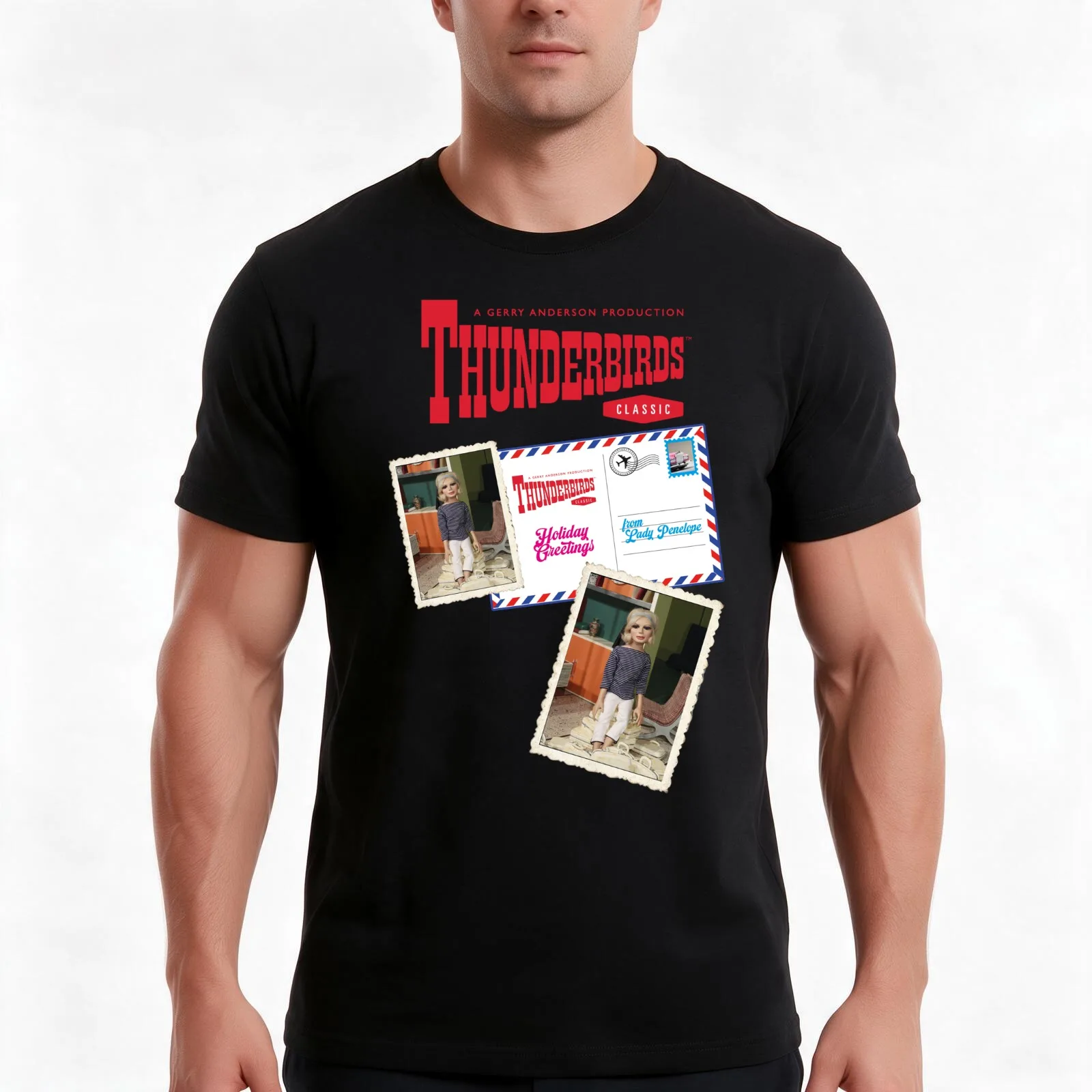 Holiday greetings from Lady Penelope T-Shirt, Summer Casual Cotton Tee, Oversized Streetwear Tops, Vintage Graphic Print