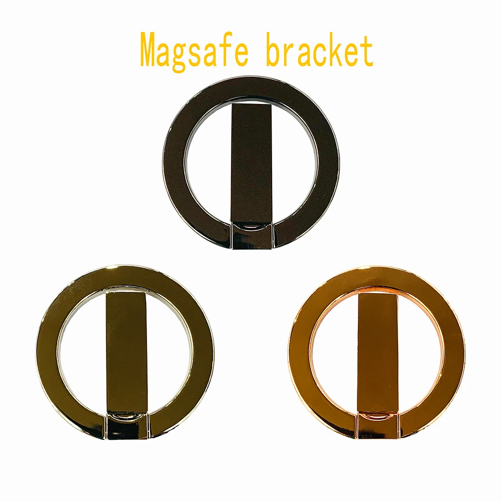 Magsafe metal glitter powder strong magnetic suction ring holder for mobile phone holder metal 360 ° rotating charging universal