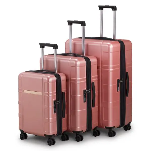 

Luggage Expandable Suitcase PC+ABS 3 Piece Set with TSA Lock Spinner