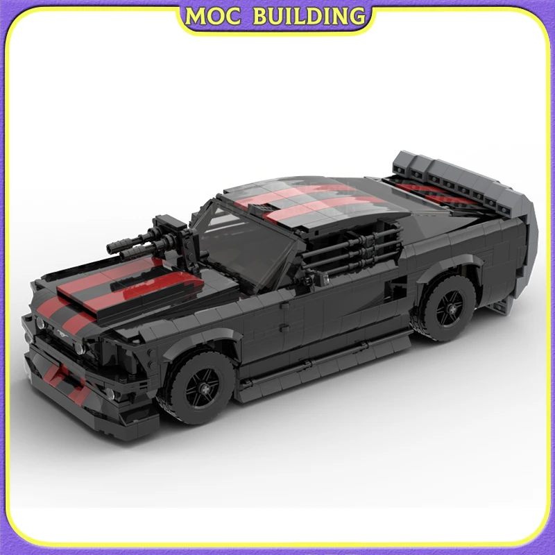 Car Series Moc Building Blocks Mustang GT Frankensteised Monster Vehicle Model Technology Bricks Brand-name DIY Collect Toy Gift