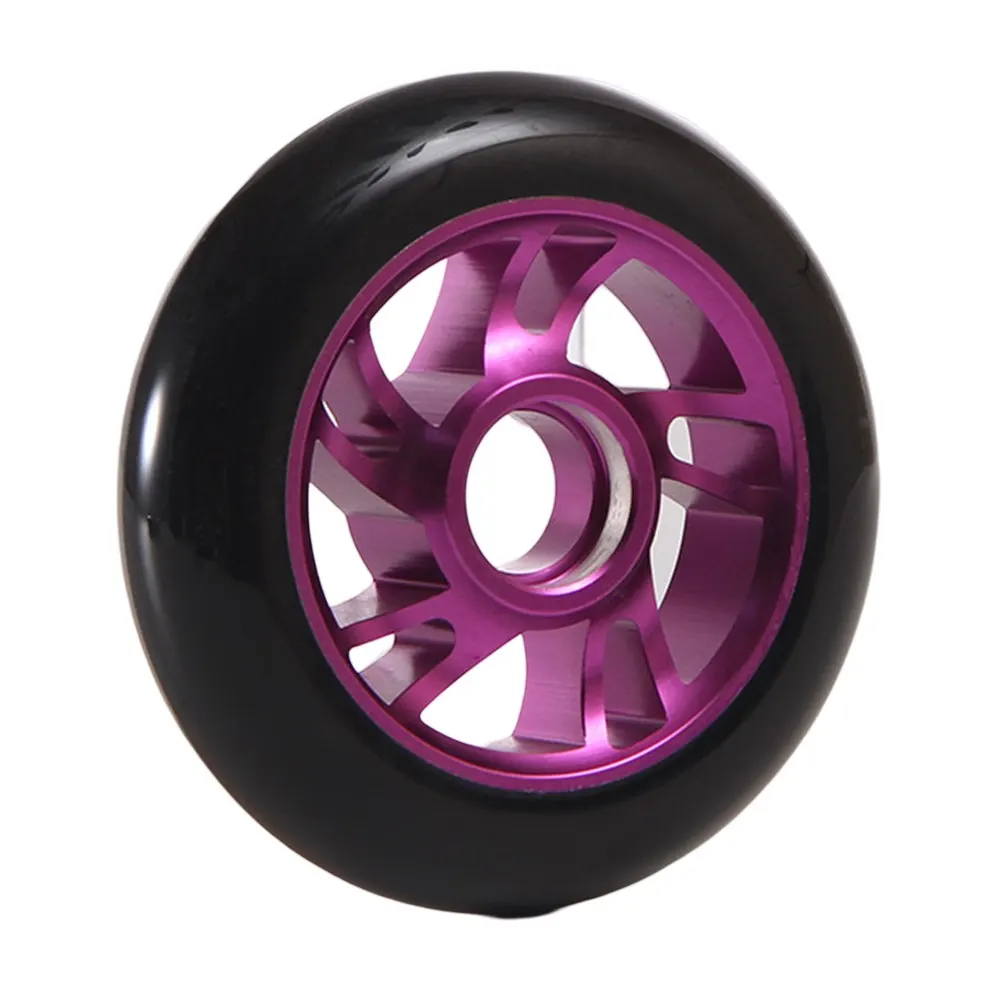 

24mm 0.94inch Aluminum Alloy Wheel Aluminum Alloy 100mm Scooter Wheels Polyurethane Material Strong Load-Bearing Capacity
