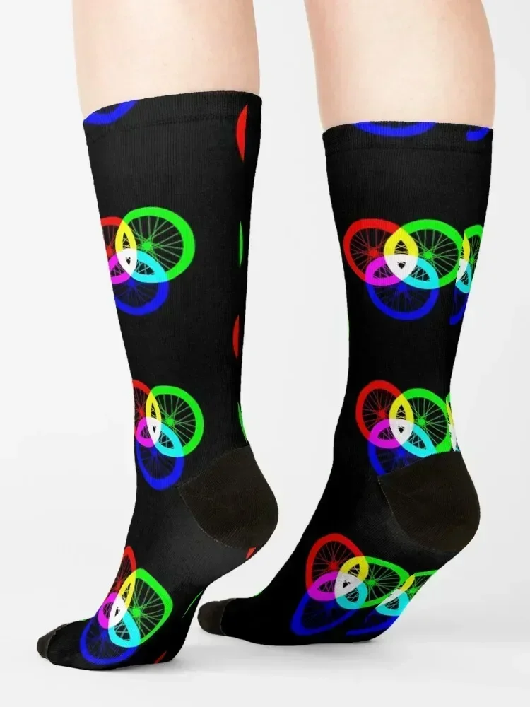 Color Wheel - RGBicycle - Colour Wheel Cycling Socks soccer anti-slip winter football luxury Men's Socks Luxury Women's