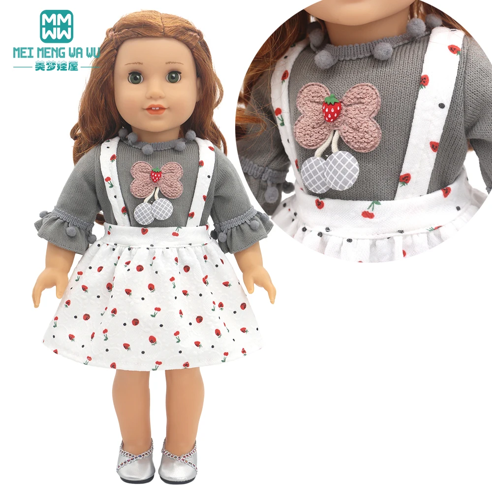 17-18inch Doll Clothes Fashion Dresses, Hooded jumpsuit, cardigan strap skirts for American doll and New Born Toys gifts