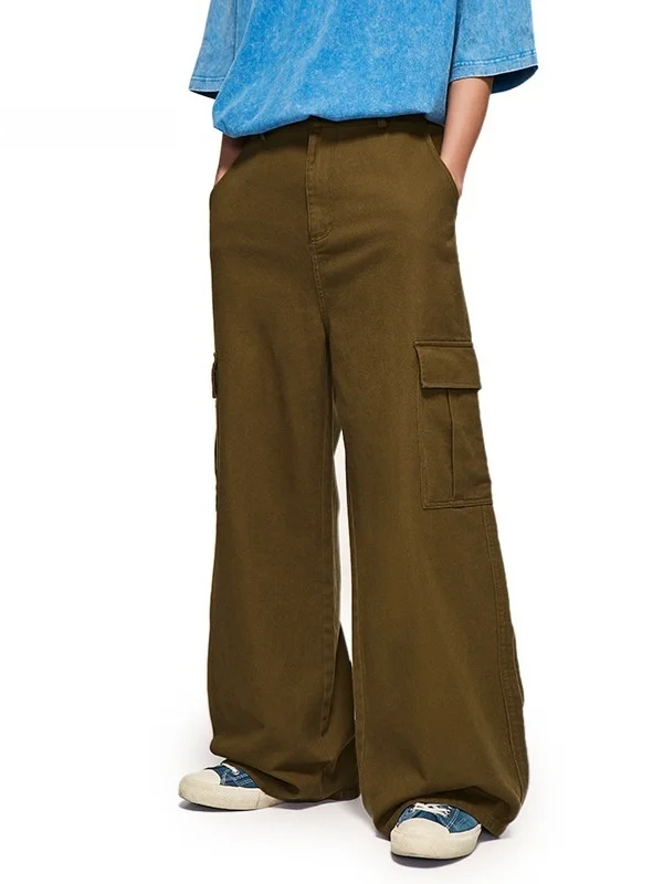 

High Waist Draped Floor-Length Casual Pants Men Summer Korean Loose Slimming Wide Leg Versatile Long Pants Faion Urban Sle