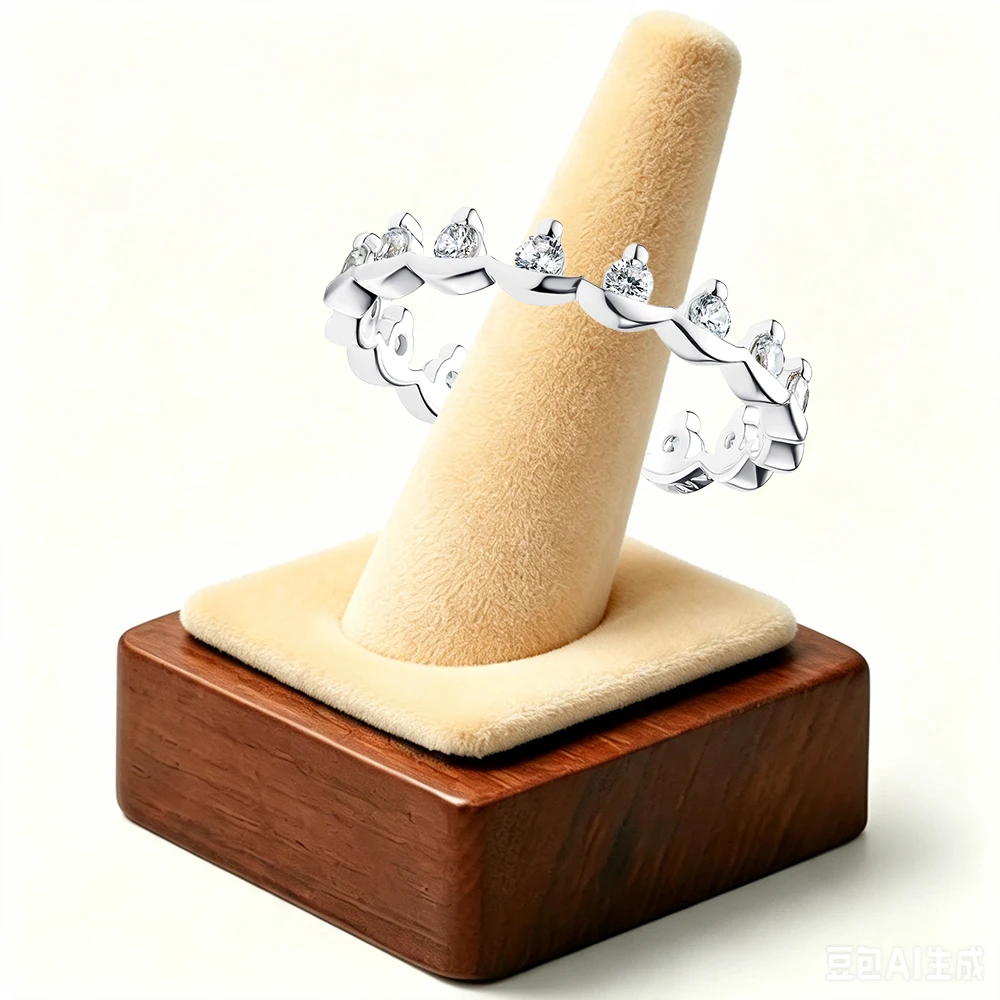 2026 New 925 Silver Women's Sparkling Love Heart Zircon Rose Sun Seal Exquisite DIY Charm Jewelry Ring Display Tool