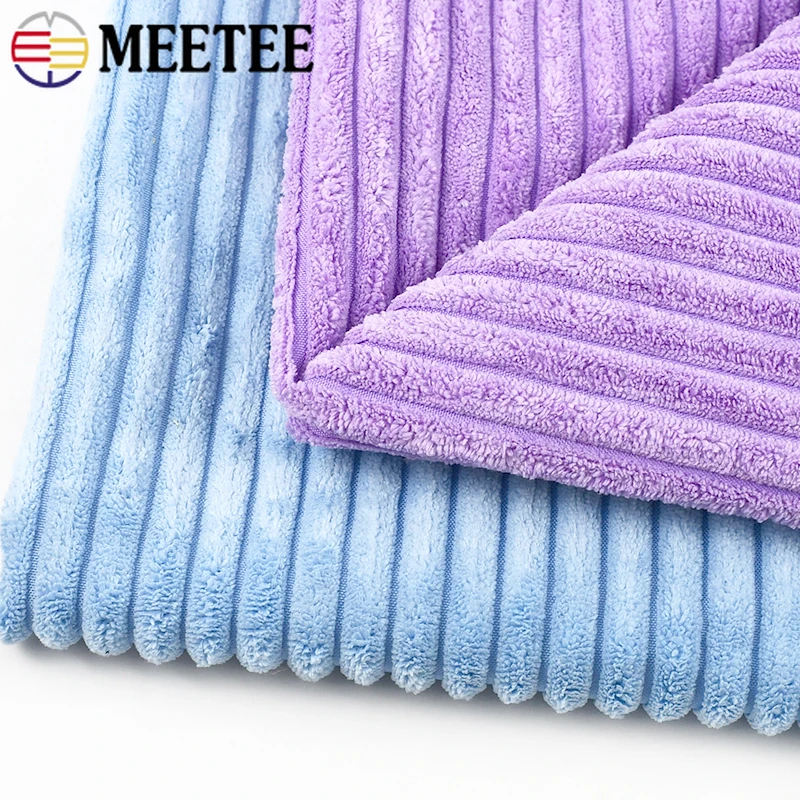 

50/100*150cm Corduroy Striped Fabric Crafts Sofa Pillows Knitted Fabrics Sweater Clothes Home Textile Cloth Sewing Accessories