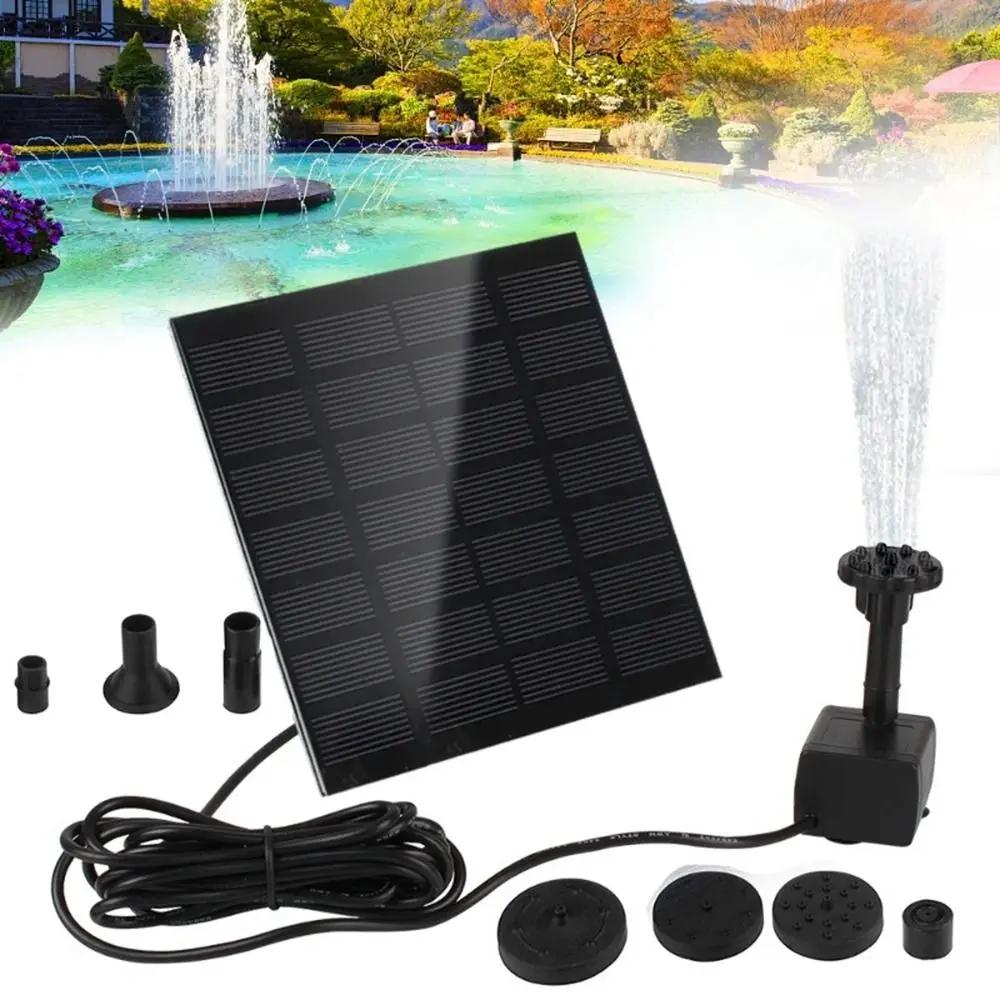 

Power Panel Kit Mini Solar Panel Water Pump 4 Nozzles DC Brushless Solar Fountain Pump DIY 200L/H Solar Water Fountain Bird Bath