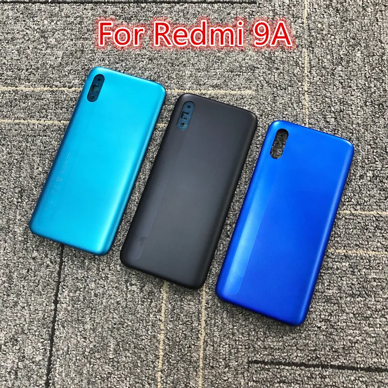 Redmi9A 9A задняя крышка аккумулятора для Xiaomi Redmi 9A, пластиковый корпус, замена запасной части для ремонта + боковые клавиши