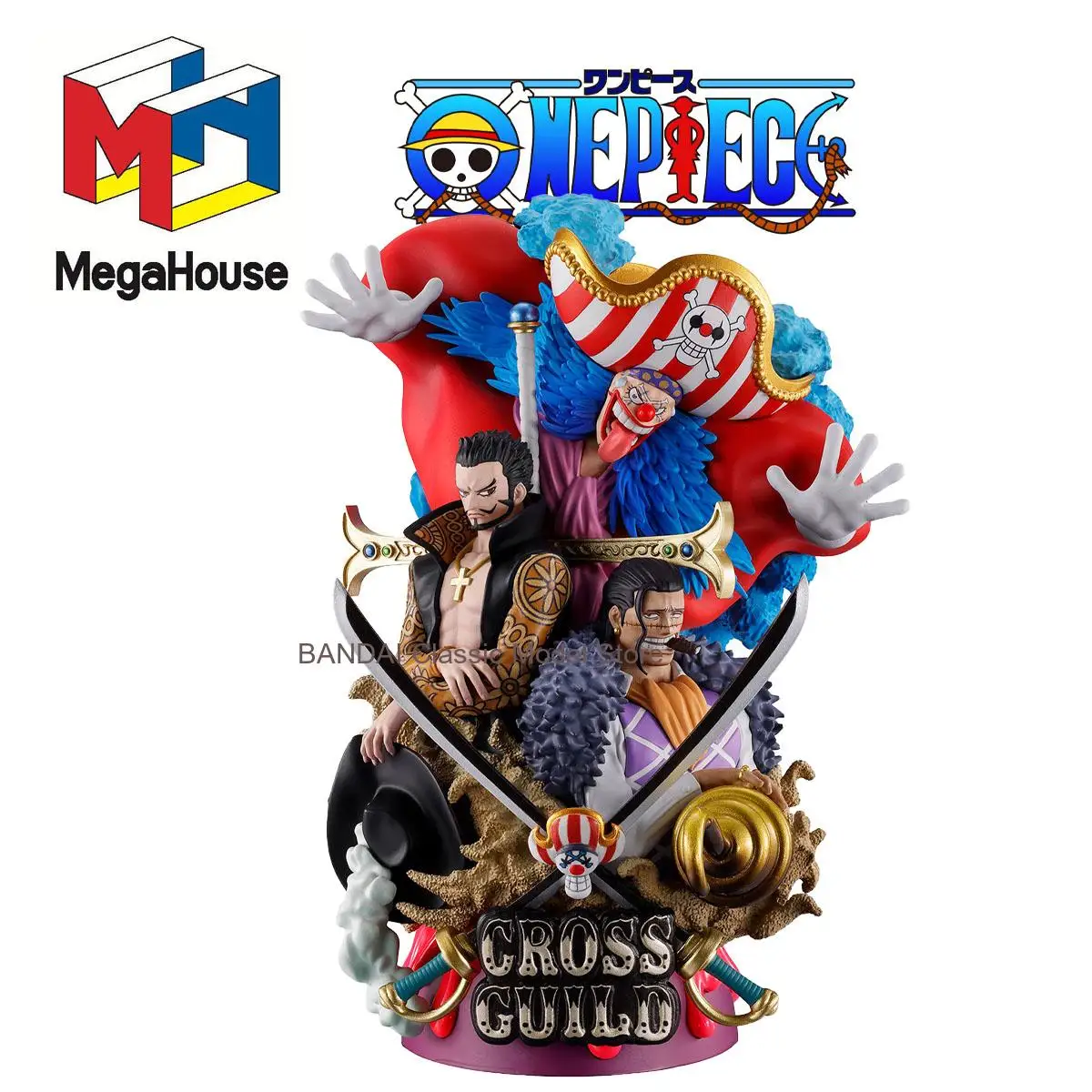 

Оригинальная фигурка MegaHouse DX LOGBOX ONE PIECE Re Birth 03: Багги, Сэр Крокодил, Дракул Михоук — коллекционная аниме-фигурка, игрушка, подарок для детей