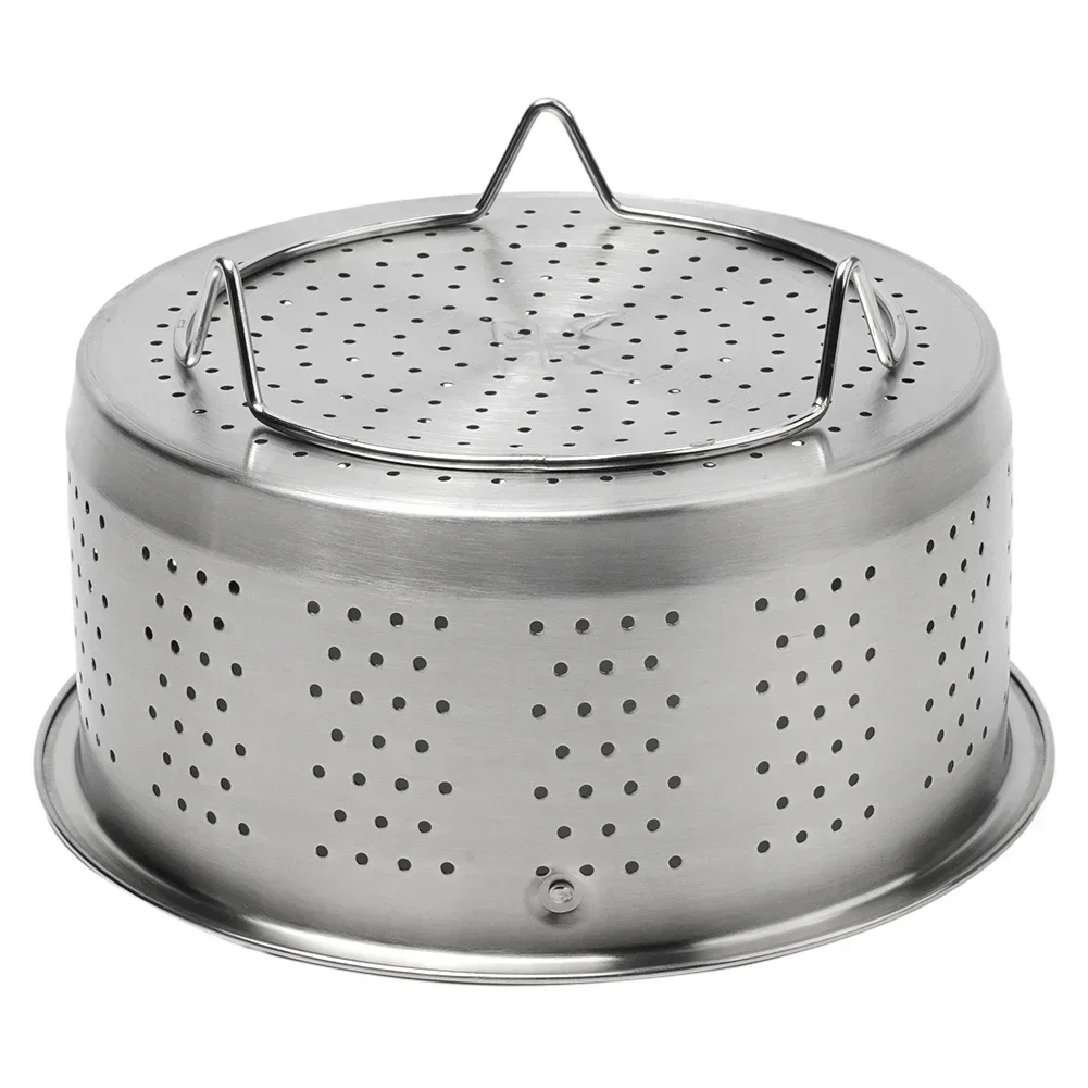 Steamer Basket Steamer Pot Bar Dining For Pressure Cooker Steam Basket Silver Stainless Steel Home Silicone Handle