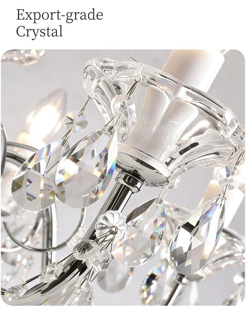 French Chandelier Europe Villa Candle E14 Pendant