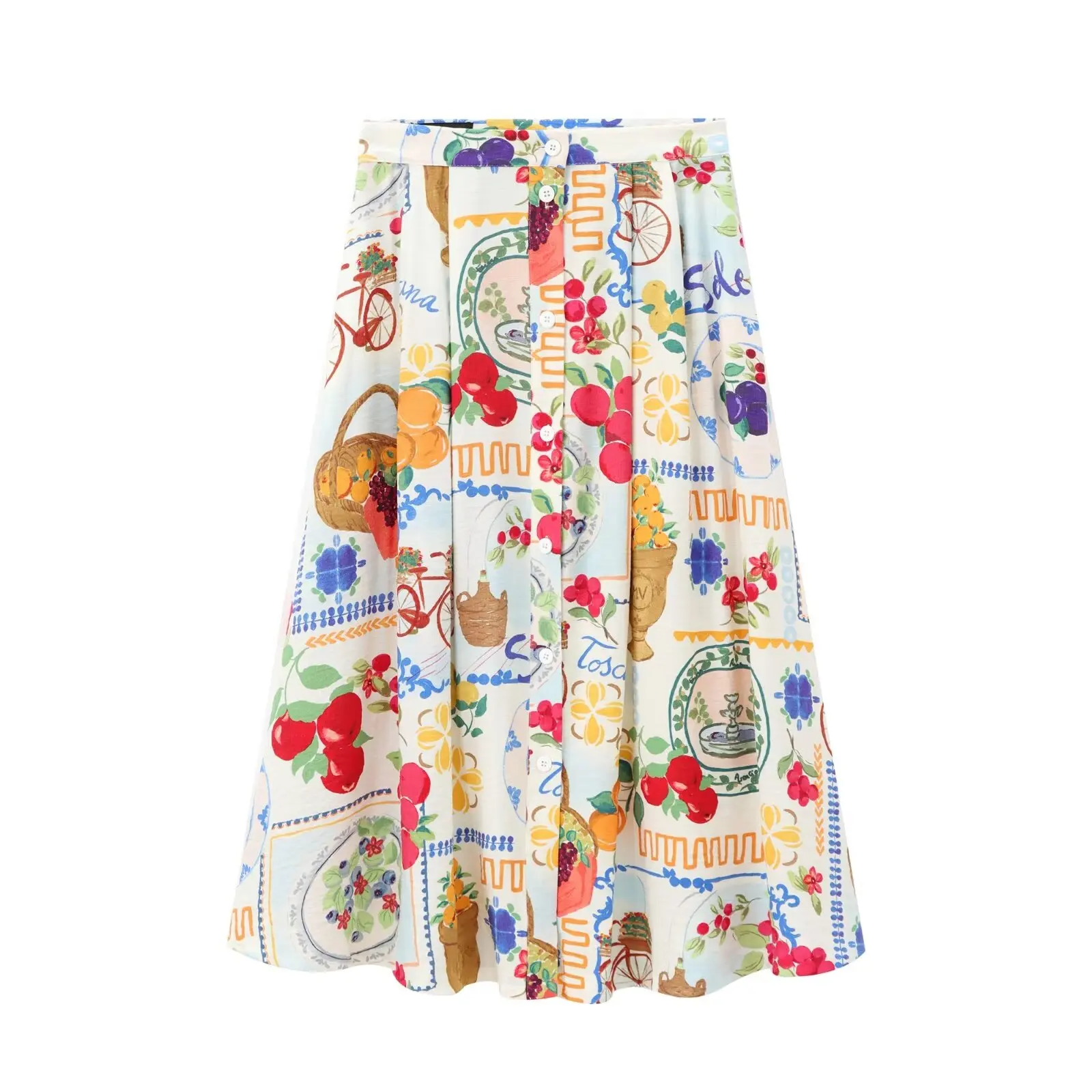 ZBZA 세련된 인쇄 짧은 탑과 망토 스커트 세트 여성 가을 ​​새로운 도착 폴리 에스터 섬유 하이 패션 앙상블