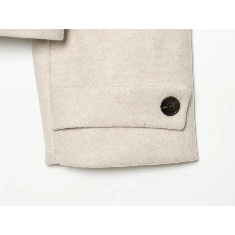 2026 Herbst Winter Neuankunft Damen Einfarbiger Mantel Langarm Stehkragen Oberbekleidung Täglicher Chic Damen Modejacke – Detail 32