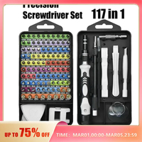 Computer Repair Kit 117 in 1 Screwdriver Set Precision Magnetic Phone Equipment Driver Insulation Multifunctional Manual Hand To