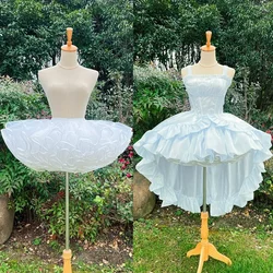 Multi-layer Ruffled Petticoat for Women Fluffy Bubble Skirt Crinoline Underskirt No Hoop Boneless Lolita Puffy Skirts Mini Skirt