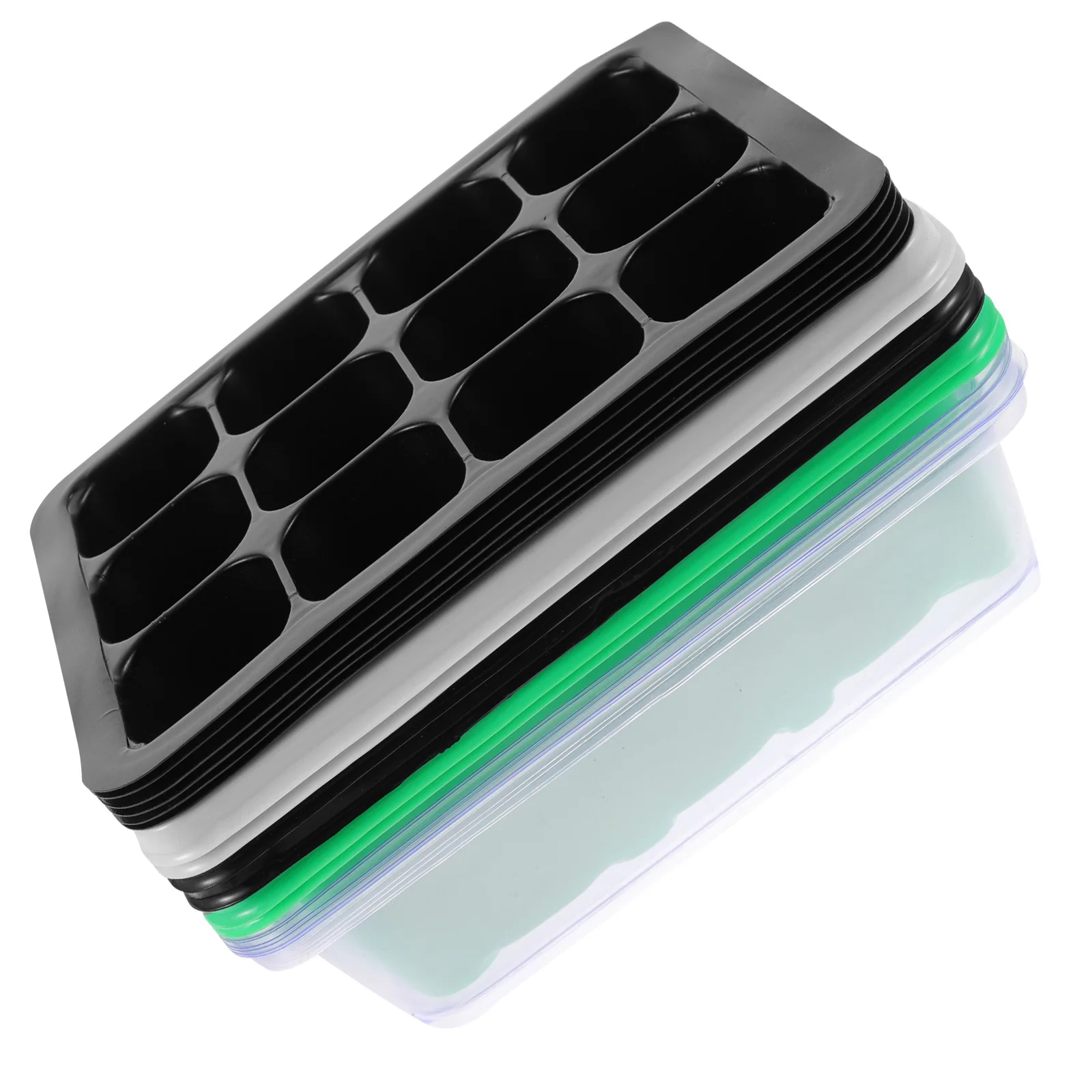 

6pcs Seedling Trays Plastic Germination Containers for Planting Starter Greenhouse Balancing Moisture Levels