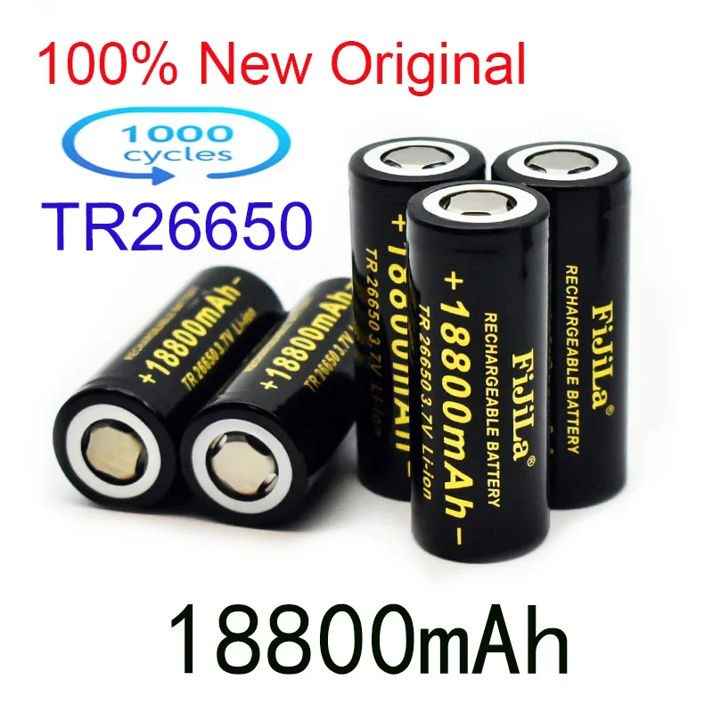 

New Original 26650 battery 18800mAh 3.7V 50A lithium ion rechargeable battery for 26650 LED flashlight