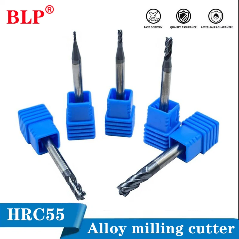 Hrc55 4 Flute Milling Cutter Endmill Alloy Tungsten Steel Cnc Maching Wholesale Top Milling Machine Tools For Steel Woodworking