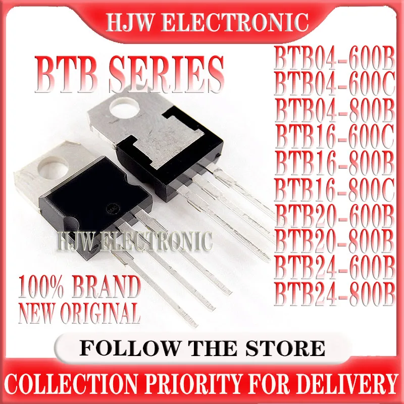 10pcs BTB04-600B TO-220 BTB04-600C BTB04-800B BTB16-600C BTB16-800B BTB16-800C BTB20-600B BTB20-800B BTB24-600B BTB24-800B