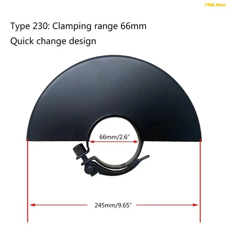 U1JB Grinder Wheel Cover for Grinding Disc, Easy to Install and Durable Ensures Safety for 230/100/115/125/150mm Dics