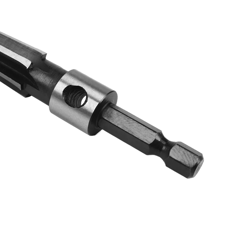 Taper Reamer 3-13Mm Hex Shank Reamer Fluted มือถือสะพานเหล็ก Pin Hole Chamfer ตัดไม้เครื่องมือ Core เจาะบิต Ream