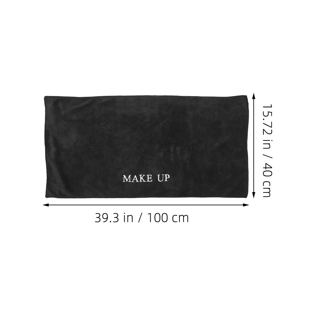 40x100cm Black Makeup Table Mat Fabric Vanity Desk Protector Waterproof Anti-Slip Desk Cover for Cosmetics and Work
