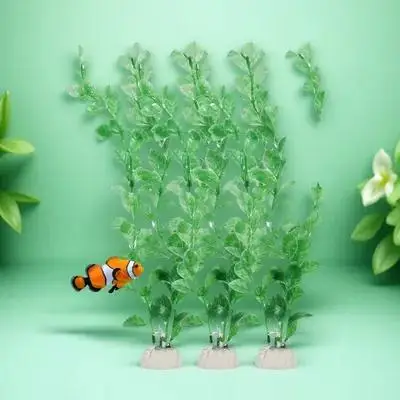 

3Pcs Lifelike Artificial Plants for Aquariums Fresh Salt Water Fish Tank Decoration No Harm Easy Plastic Plants
