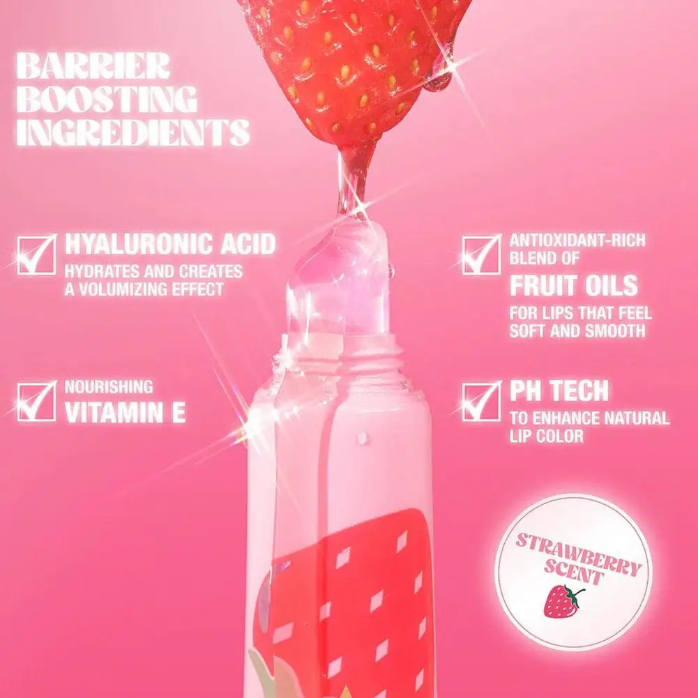 Charlotte/tilbury Jelly Lip Gloss High-Shine Plumping Lip Gloss No-Sticky Hydrating Volumizing Vitamin E for Daily Wear