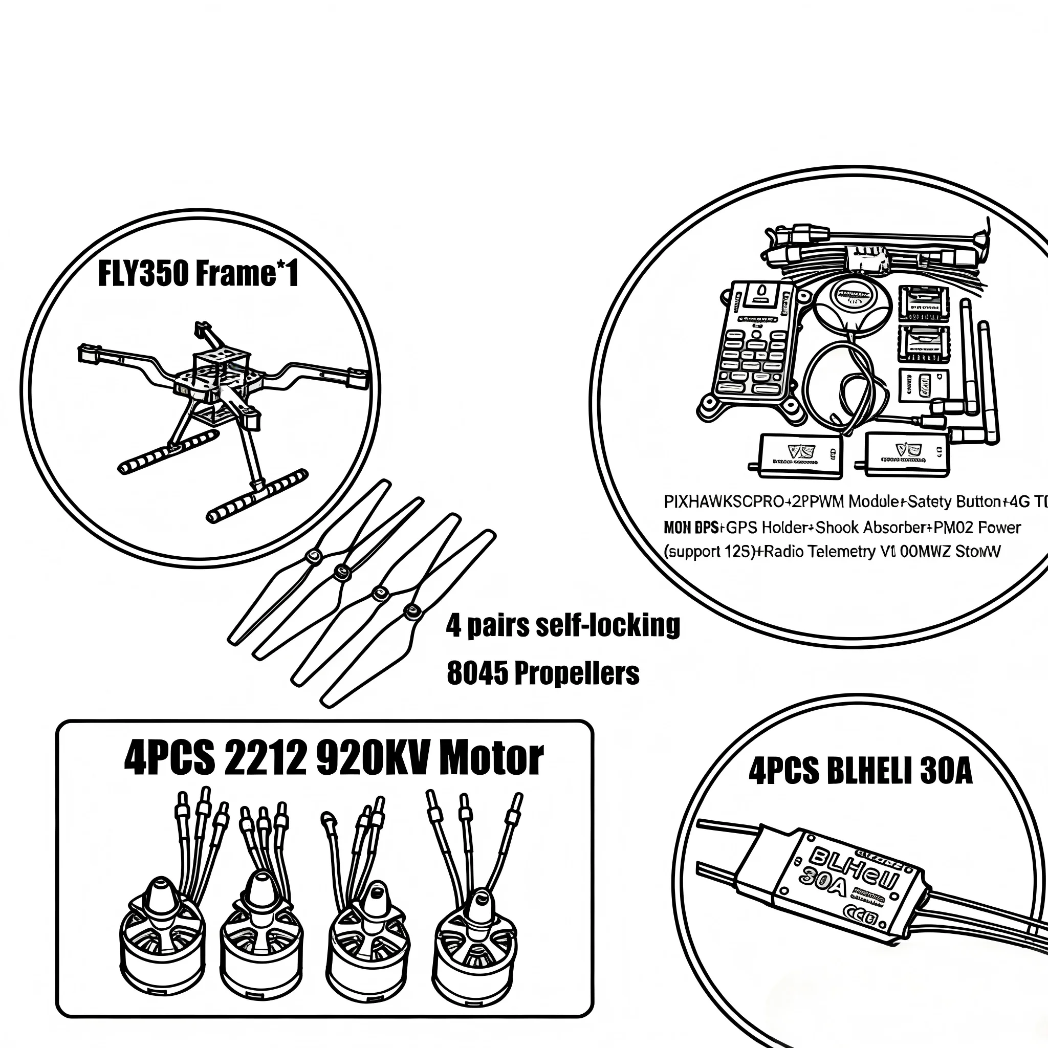 

RctoSky PIXHAWK 6C PRO M8N: Новый умный дрон с открытым исходным кодом, квадрокоптер FLY350 300 380 450MMpix с перевернутой рамой