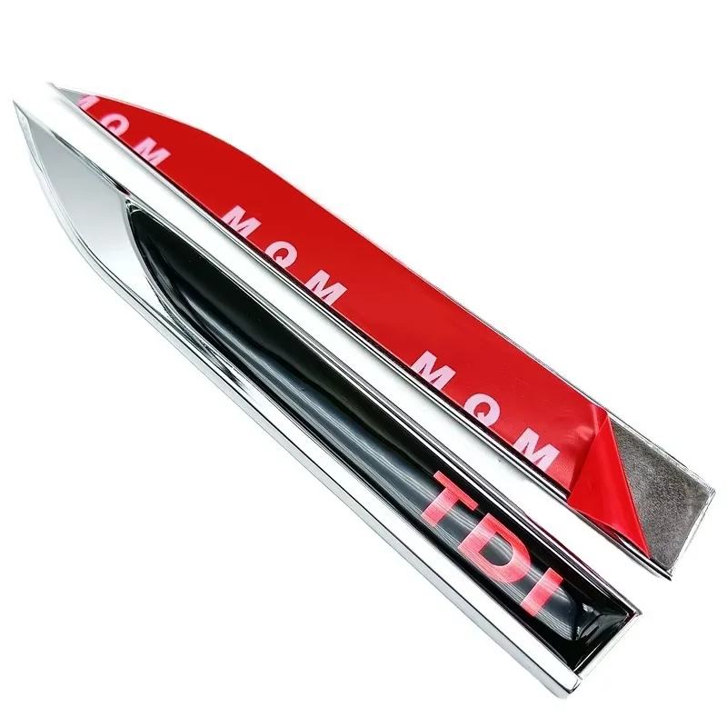 1 Set Of 2-Piece Metal Dropper Badge Car Mudguard Badge Sticker B6 T5 Blade Sticker Accessory