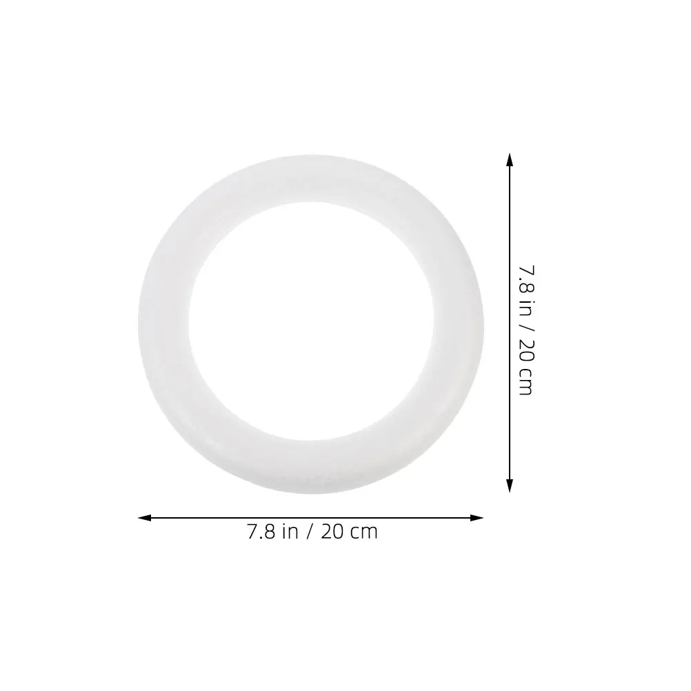 

10Pcs Round Foam Wreath Rings Polystyrene DIY Craft Christmas Decoration Supplies Wreath Hoop Craft Foam Circles