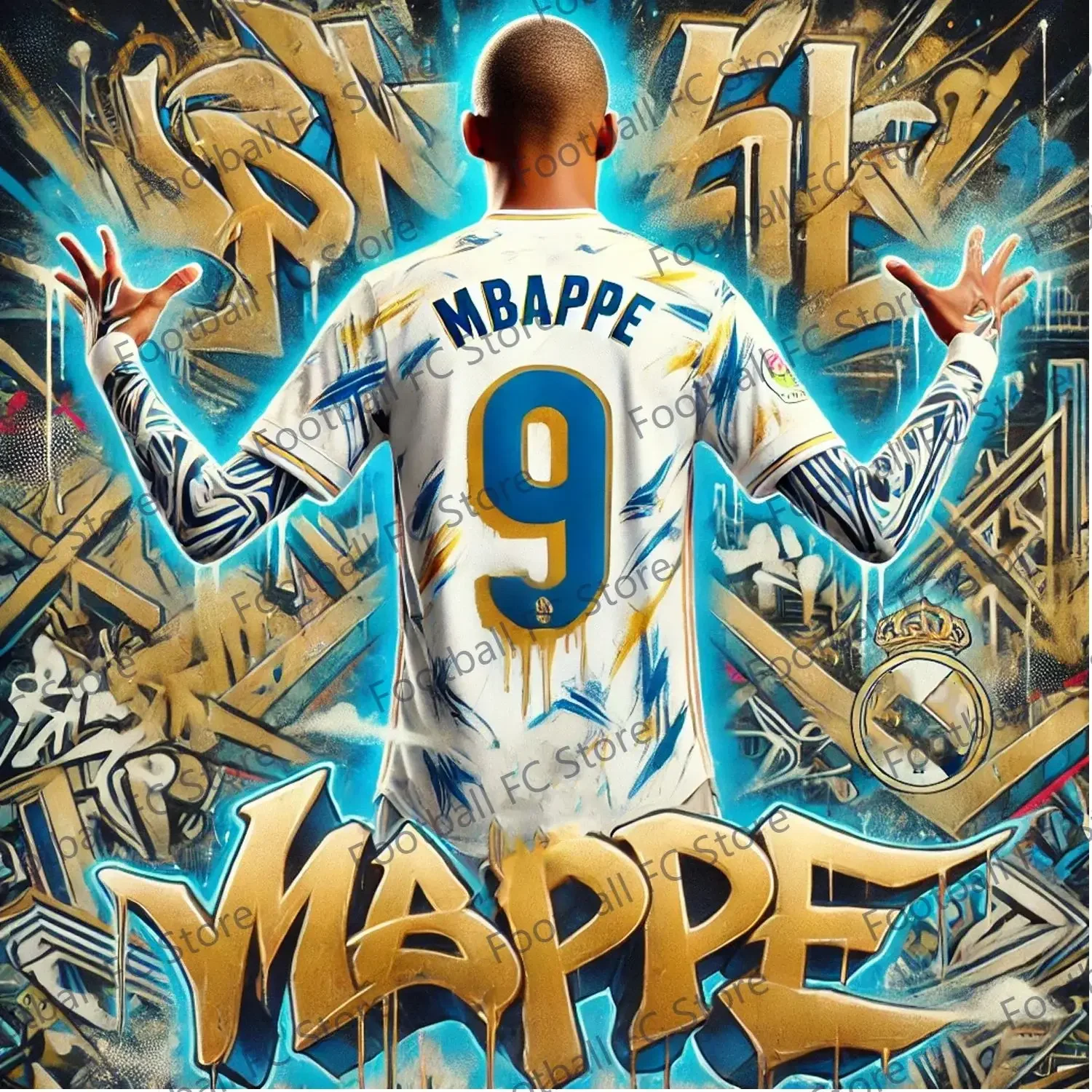 New 24-25 SummerStreet Graffiti Tee Jersey CHATGPT Intelligent Design Edition Special Mbappe 9 Soccer Jersey for KidsAdult Kit