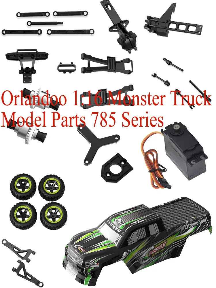 Volantex 1:16 Scale Monster Truck Model Parts, 785 Series