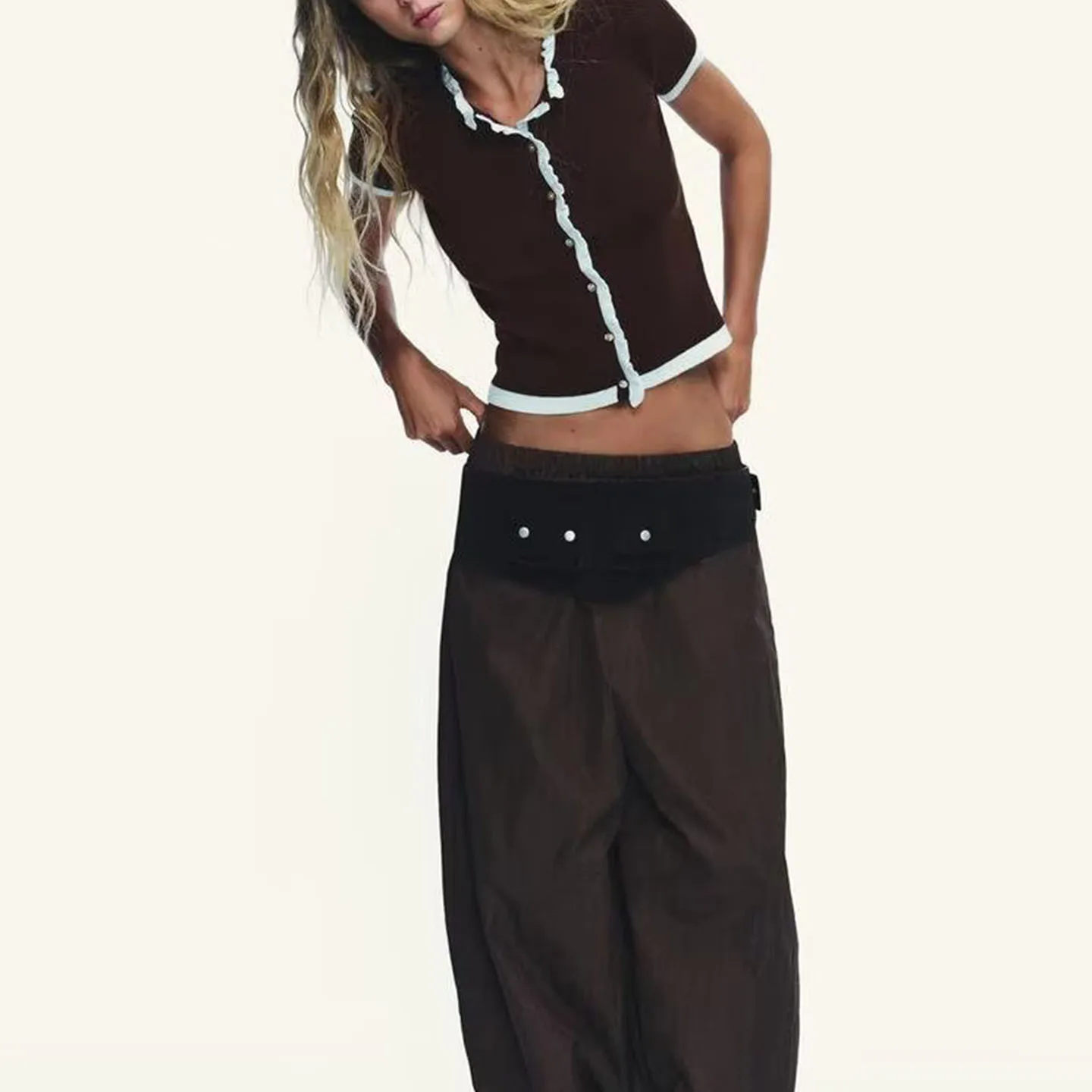 Z Women's Faion Knitted ort Sve Color Blo Outerwear 2025 Autumn Seasonal Casual Ele Sle 0044