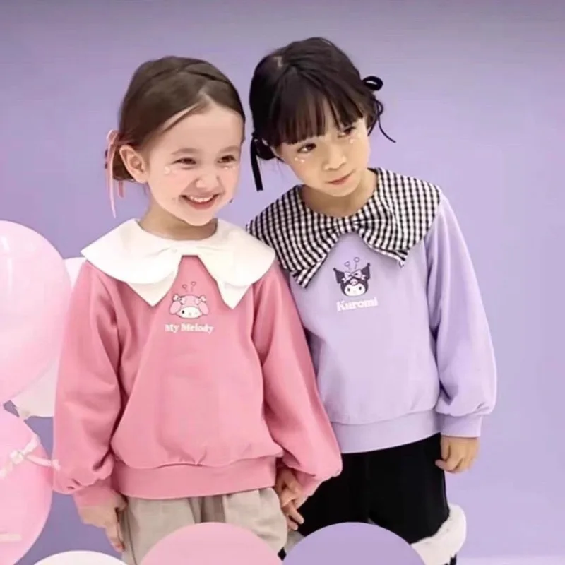 

Kawaii My Melody Kuromi Sanrio Student Cute Cartoon Comfortable Hoodie Children Warm Sportswear Birthday Gift for Kids