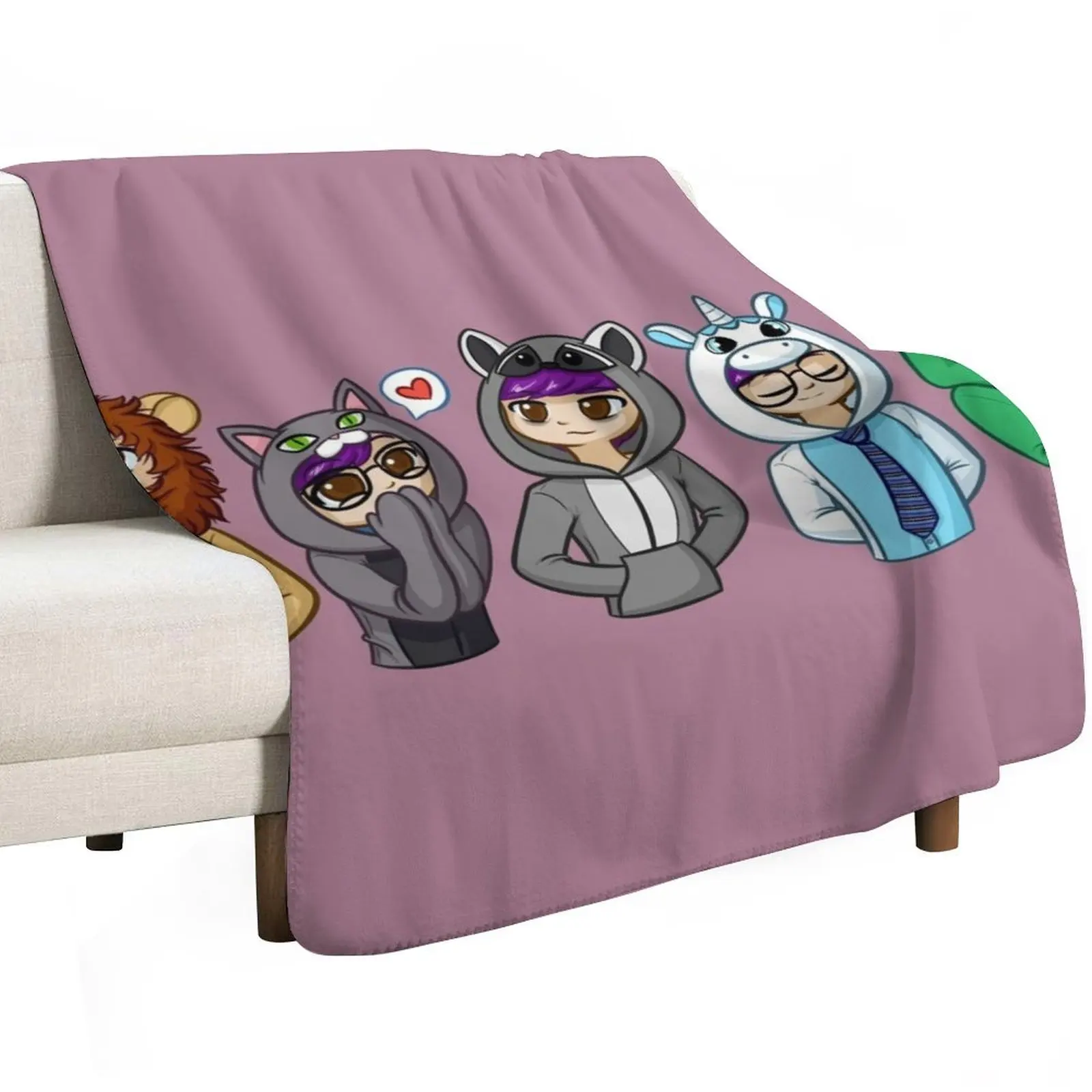 Sanders Sides Onesies - Core 4 + Deceit Throw Blanket Heavy Bed Fashionable Furry Thins for winter Retros Blankets