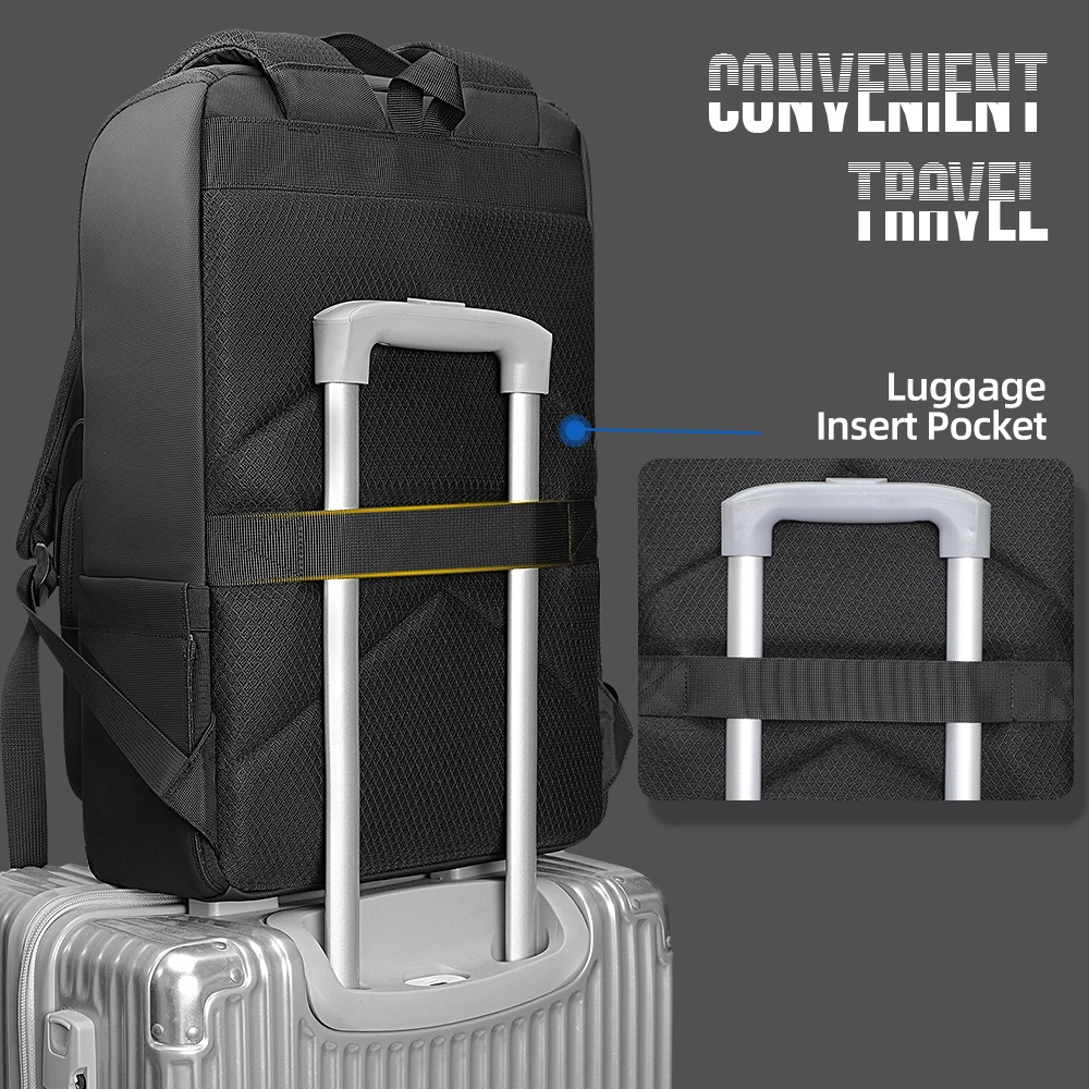 Heroic Knight Business Men's Backpack Stylish 17.3 Inch Laptop Backpack For Work Waterproof Man Schoolbag Weekend Travel Daypack