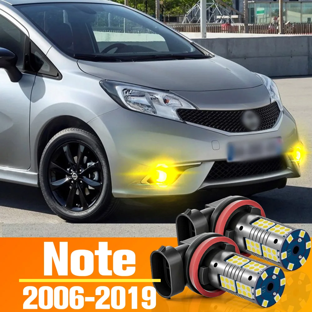 2pcs LED Fog Light For Nissan Note E11 E12 Accessories Bulb 2006 2007 2008 2009 2010 2011 2012 2013 2014 2015 2016 2017 2018 201