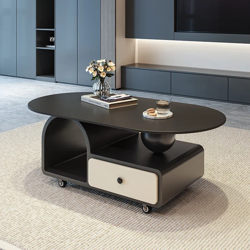 

Drawers Bedroom Coffee Table Modern Decoration Wood Living Room Transform Aesthetic Space Saving Mesas Bajas Home Furniture