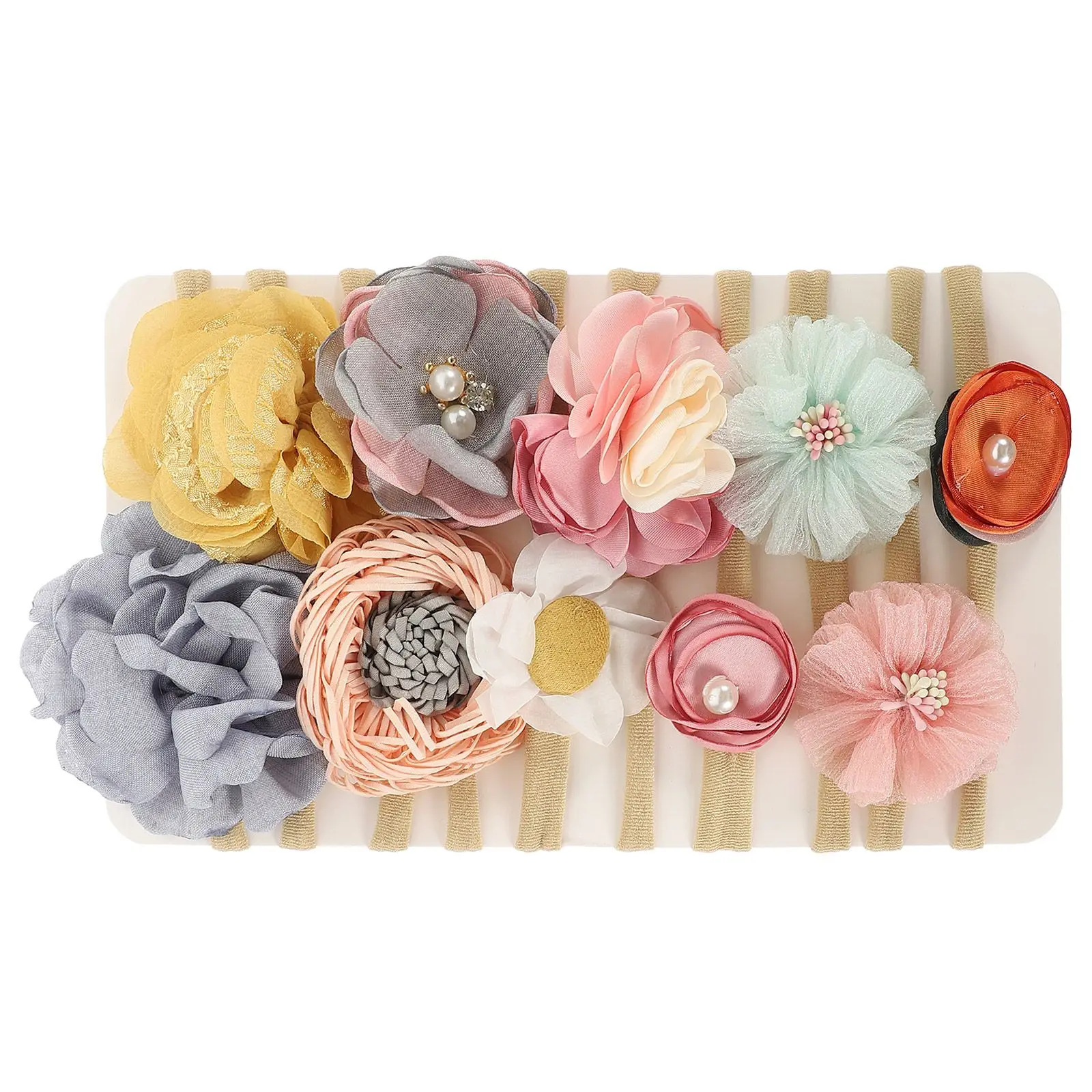 

10 Pcs Children Hair Tie Set Newborn Girl Headbands Elastic Baby Flower Toddler Accessories Photography Infant Hair Bands