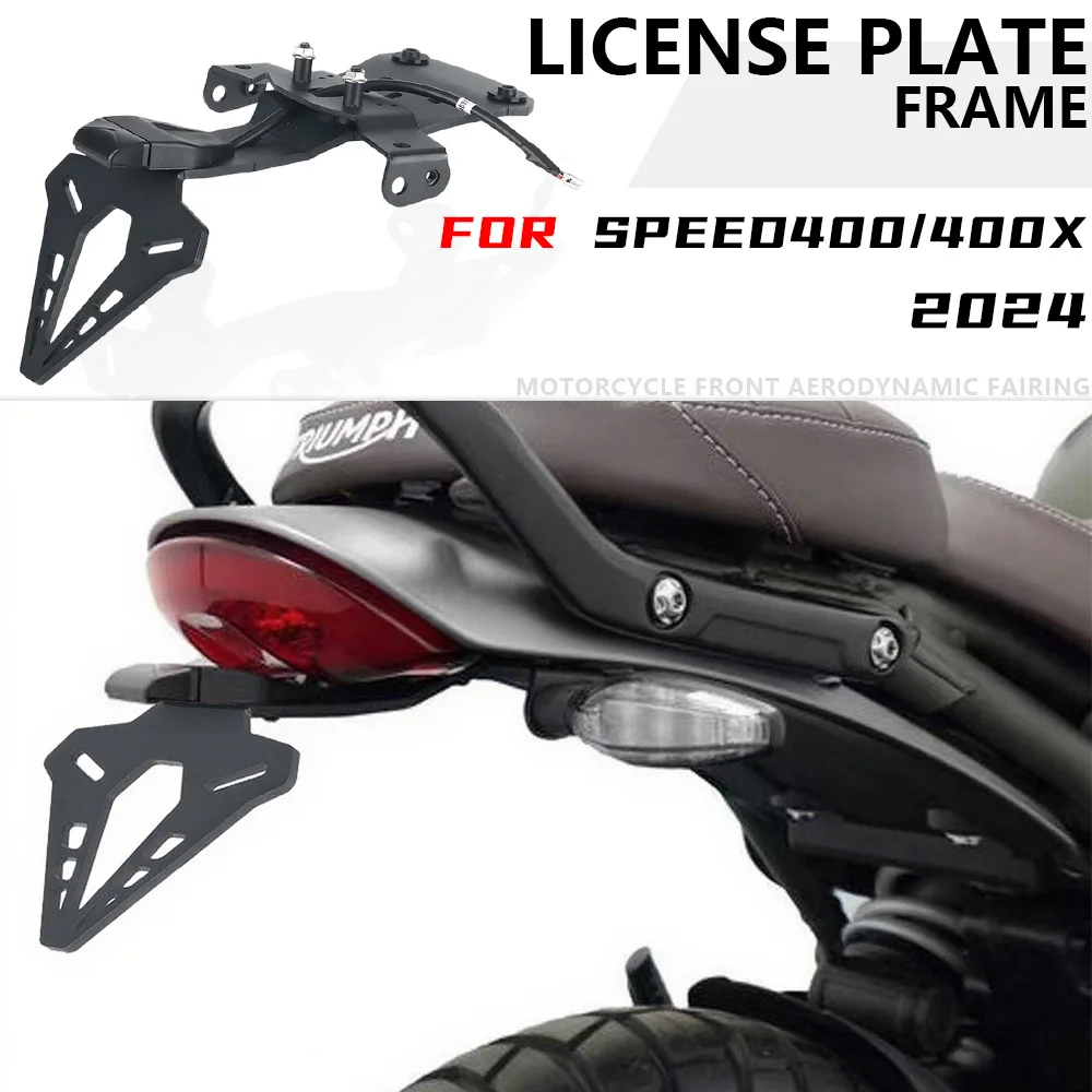 

FOR TRIUMPH SPEED 400 /400X 2024 Motorcycle Rear Short Tail Stock License Plate Holder Tailstock Frame Bracket