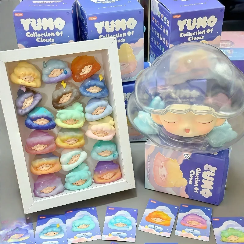 

Аутентичная коллекционная глухая коробка Yumo Cloud, мини-кукла ручной работы, милый подарок-сюрприз с частицами, случайная модель, подарок на день рождения для девочек