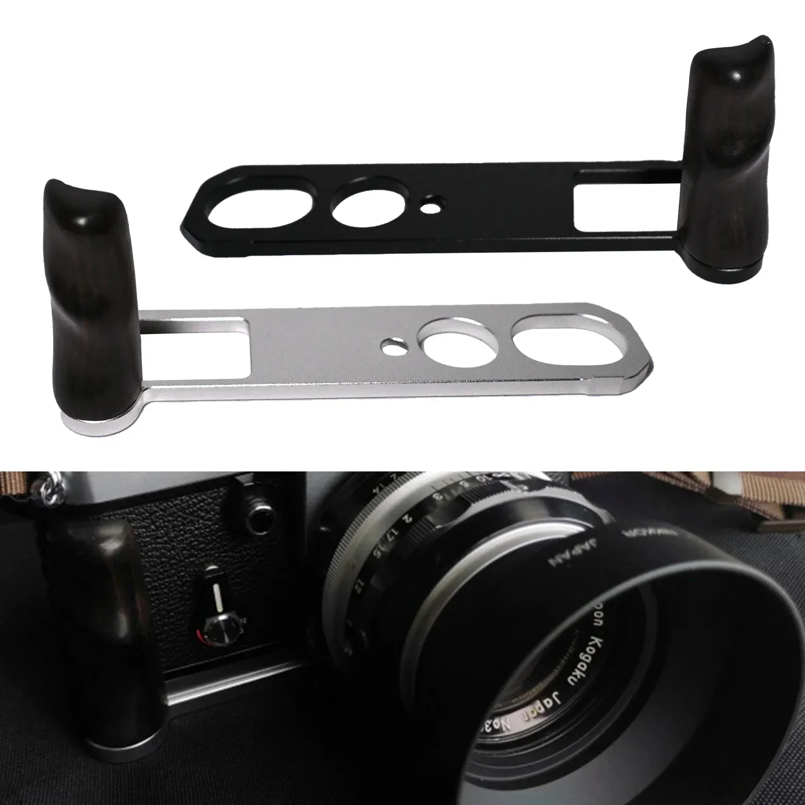 New High-end Wooden Handle Grip For NIKON F2 photographic film camera L Type Bracket Ballhead Plate Base camera tool accessories