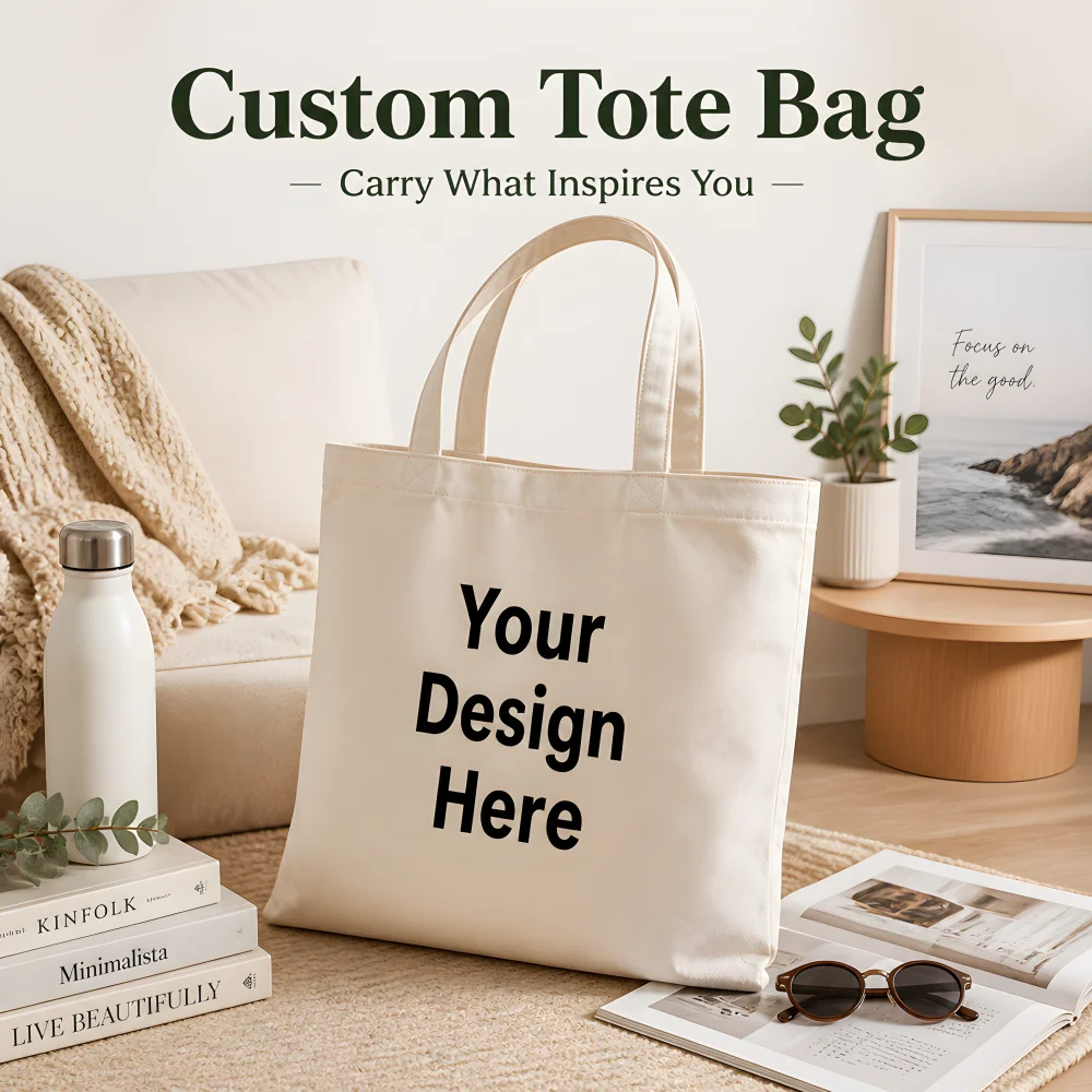 Personalisierte Einkaufstasche aus Canvas mit Fotodruck, Individuelles Bild, Modische Einkaufs- und Reisetasche, Geschenk für Freunde – Detail 1