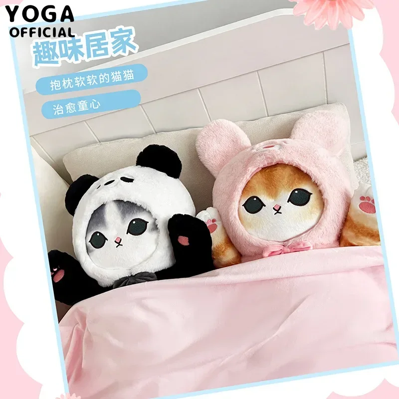 50cm Original Mofusand Shark Cat Cos Series Plush Doll Mofusand Cosplay Panda Rabbit Kawaii Plushies Soft Doll Birthday Gift Toy