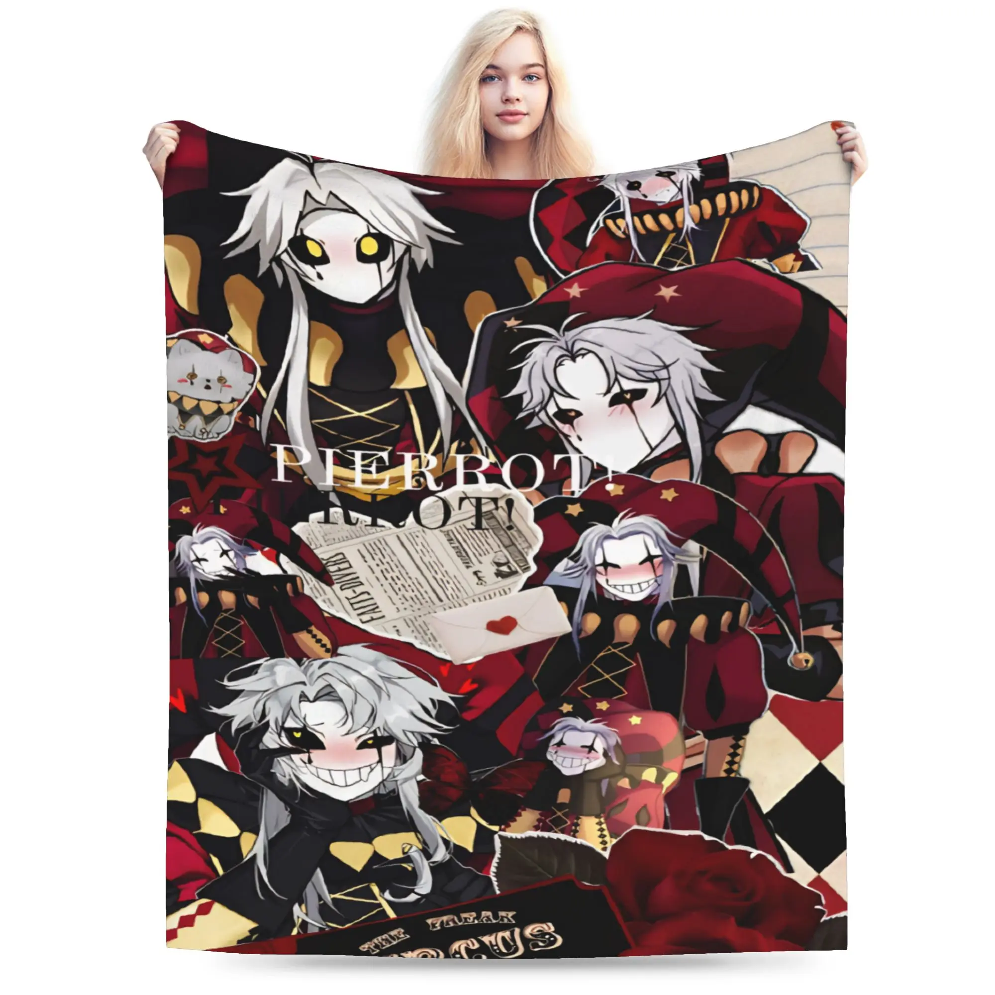 Stylish Pierrots The Freak Circus Blankets Ultra-Soft Flannel  Comfortable Throw Blanket Machine Washable