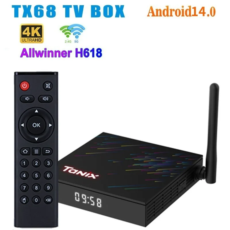 Taniax Android 14 Smart TV Box Allwinner H618 2